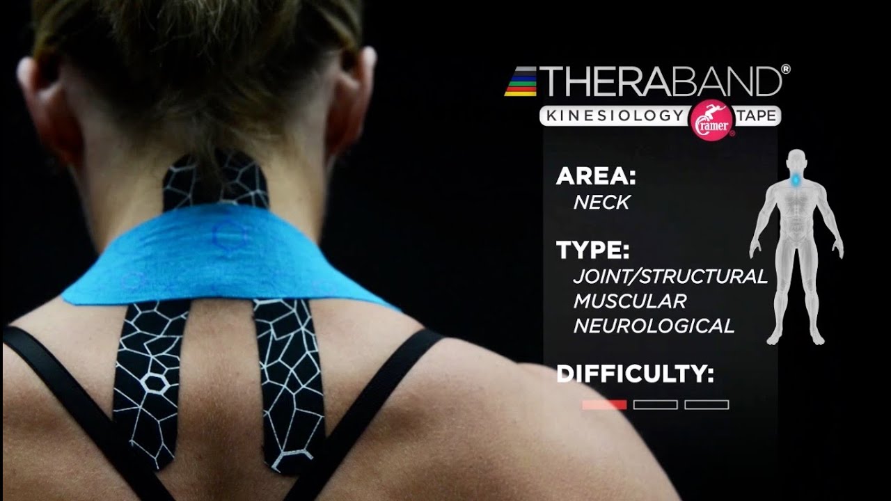 TheraBand Kinesiology Tape Application Neck