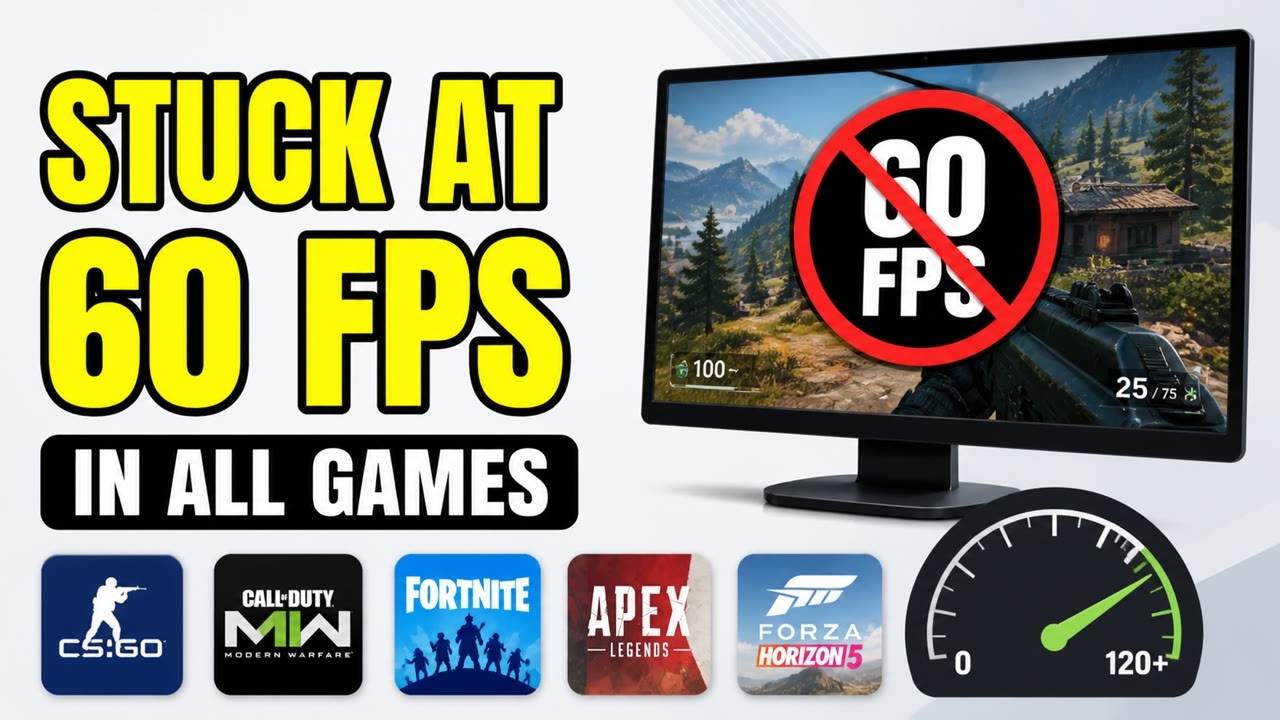 Как исправить проблему с зависанием на 60 FPS во всех играх