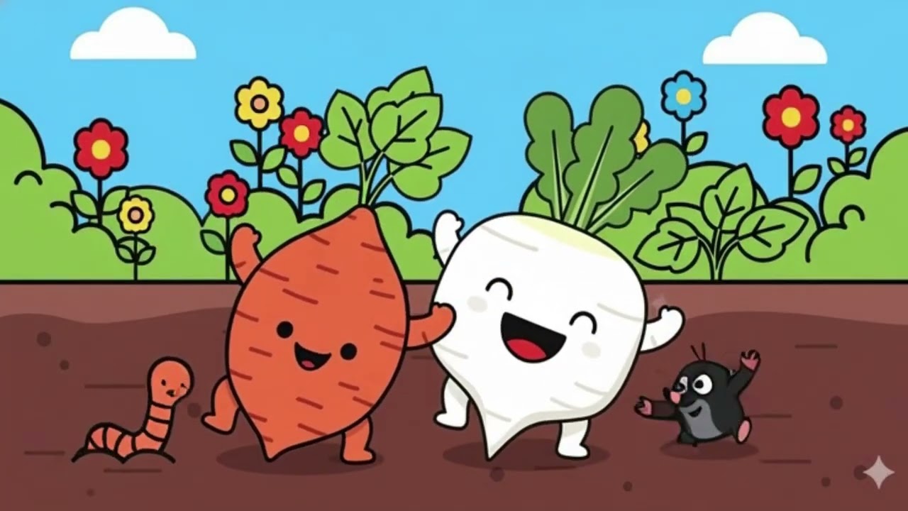 Canción Infantil Bajo la Tierra Crecemos – Las Verduras Amigas
