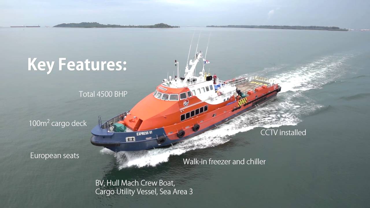 Express 91 Crewboat  Video (Flex 40-SX)