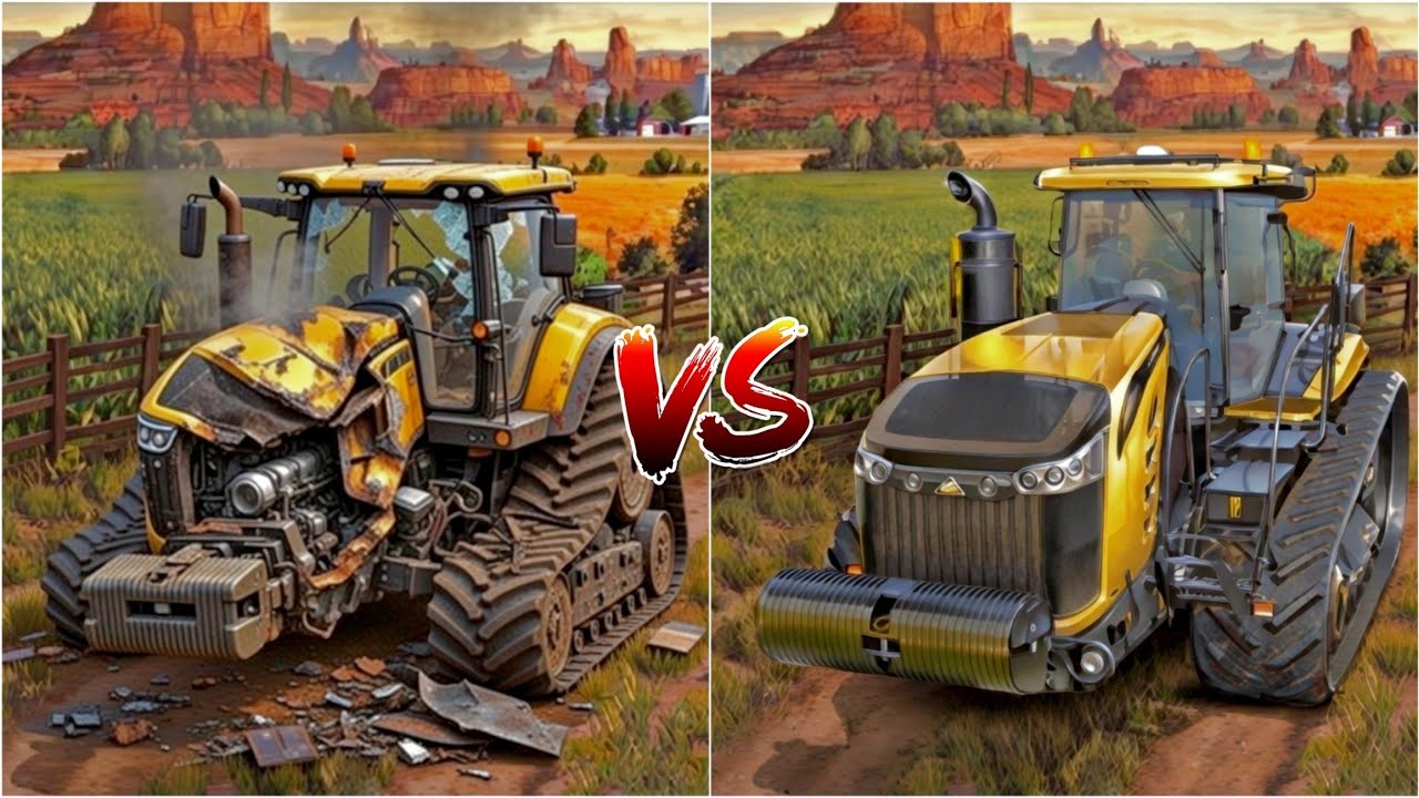 Broken Tractor Vs New Tractor Ultimate Comparison | Fs 18 Gameplay : Timelapse 