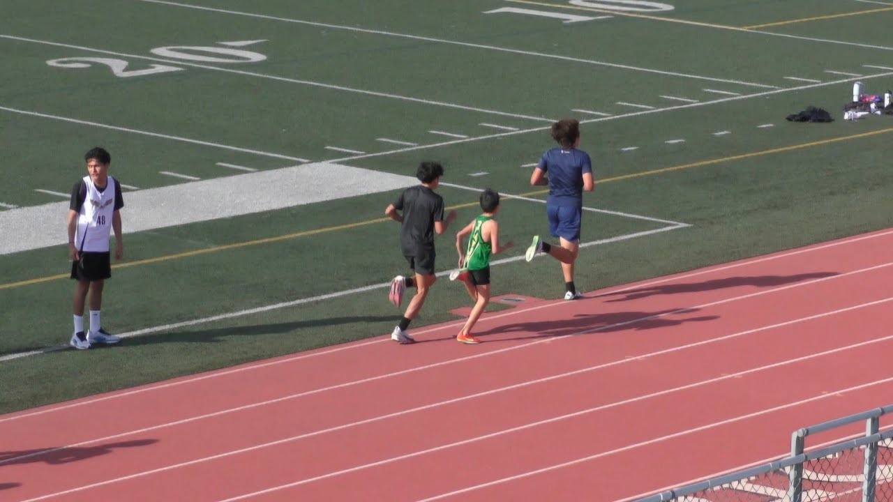 2026 California High All Comers-Boys 1600m, Heat 3.  10 year old LB Flyers-James runs a 5:04 
