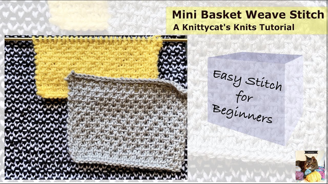 Mini Basket Weave Stitch: a Knittycat's Knits Tutorial