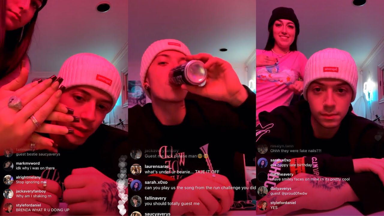 JACK AVERY INSTAGRAM LIVE 3/17/21 (WITH AVA, MAKING A BEAT)