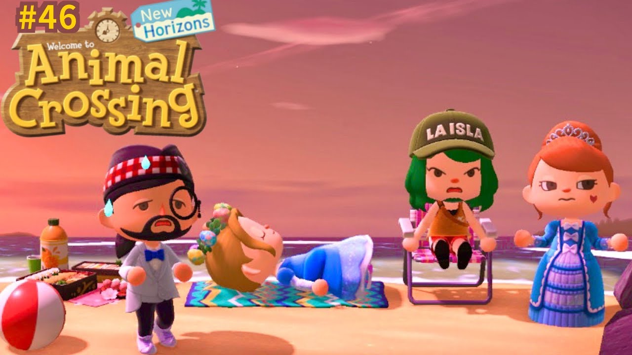 Tour de mon île J24 par Cynthia Tony Bruno Jeu en ligne 4 joueurs Animal Crossing New Horizons #46