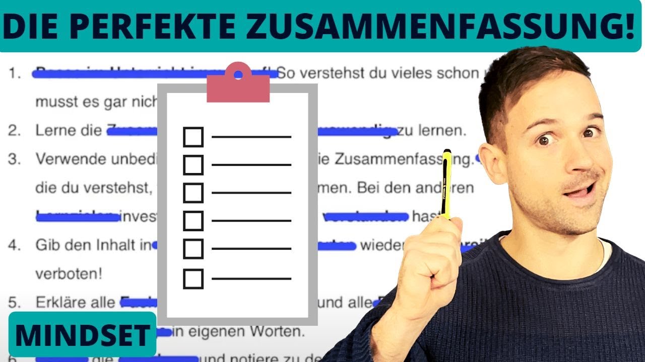 So schreibst du die perfekte Zusammenfassung. Die 10 wichtigsten Tipps.