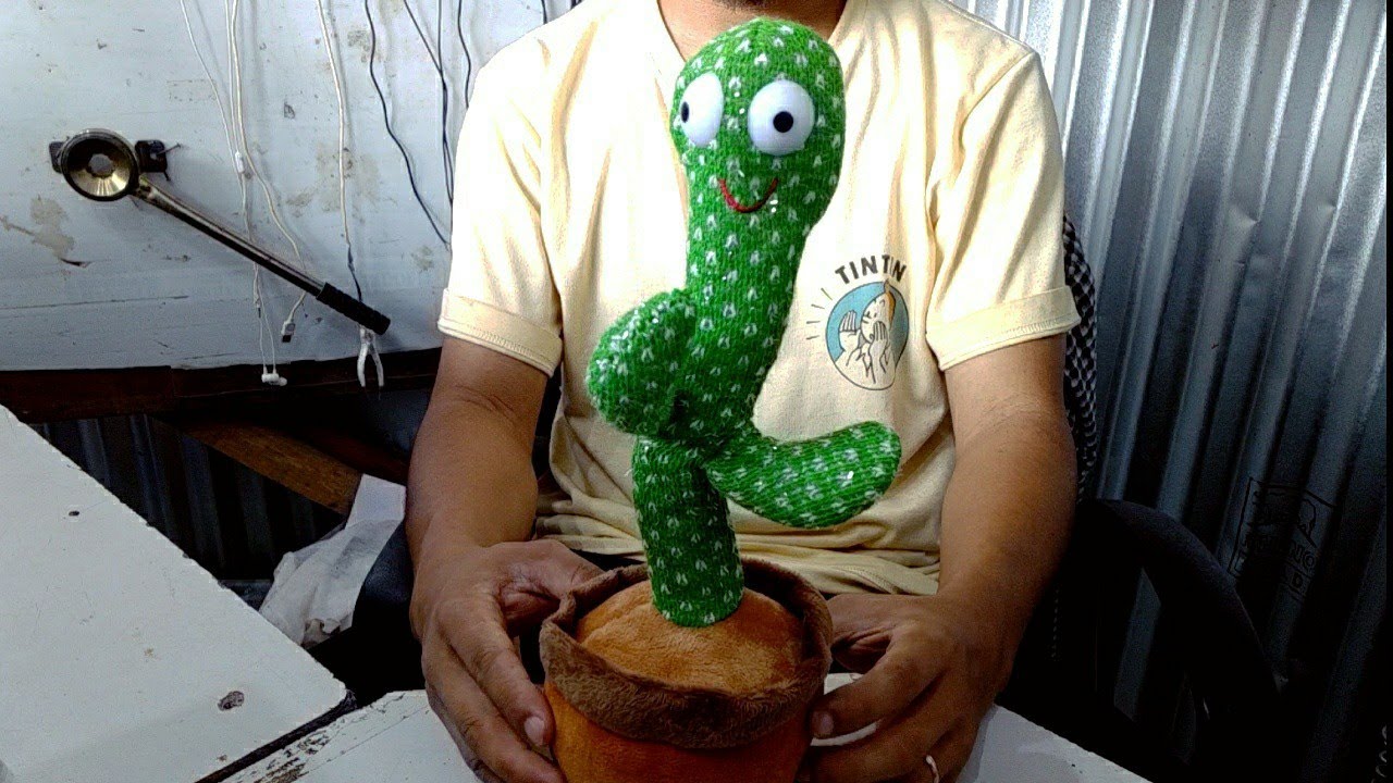 Cactus toy repair | Disassemble Dancing Cactus | Rechargeable battery replacement | Talking Cactus