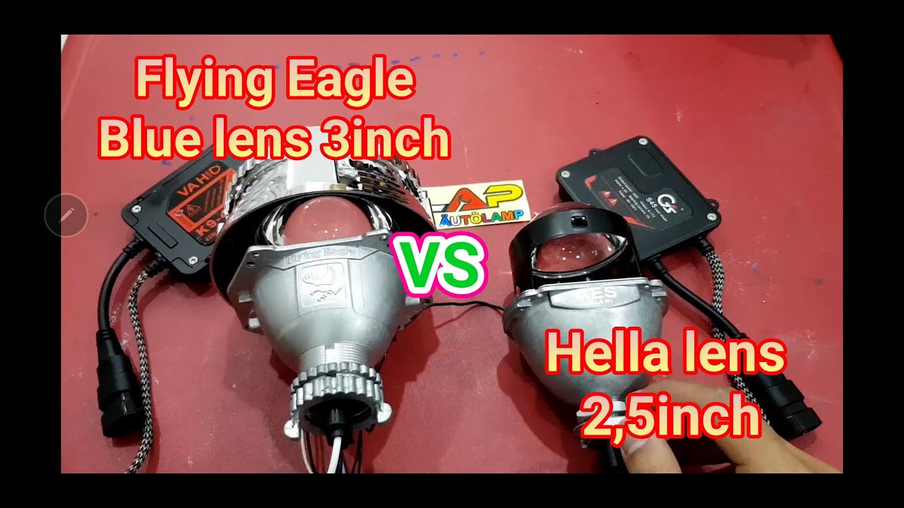 VidQM #78 OUTPUT CAHAYA HID PROJECTOR FLYING EAGLE VS MH1 HELLA LENS