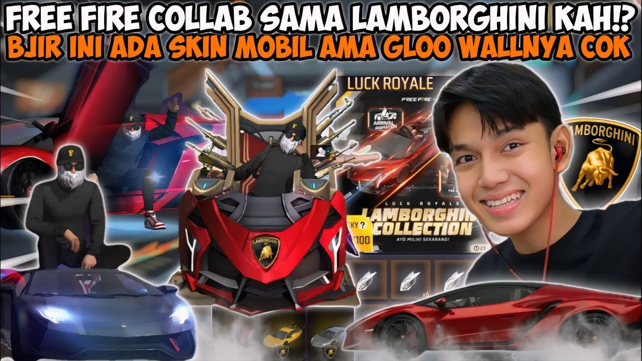 FREE FIRE COLLAB SAMA LAMBORGHINI KAH? BJIR INI ADA SKIN MOBIL AMA GLOO WALL NYA COK😱