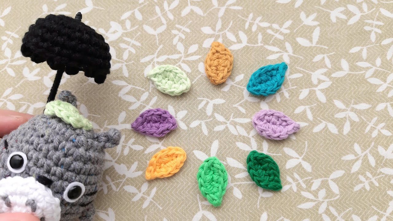 Hojas pequeñas fáciles de tejer - tutorial paso a paso