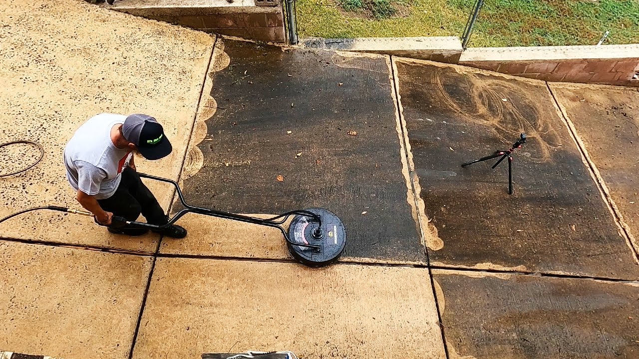INSANELY Filthy Driveway - DIRTY TO CLEAN Satisfying Pressure Washing