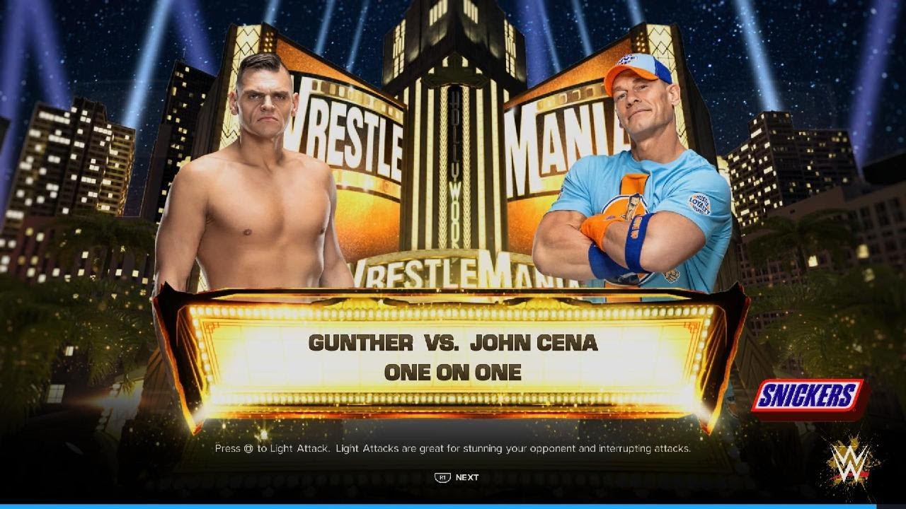 WWE 2K24 Gunther Vs John Cena - Wrestlemania Night 2