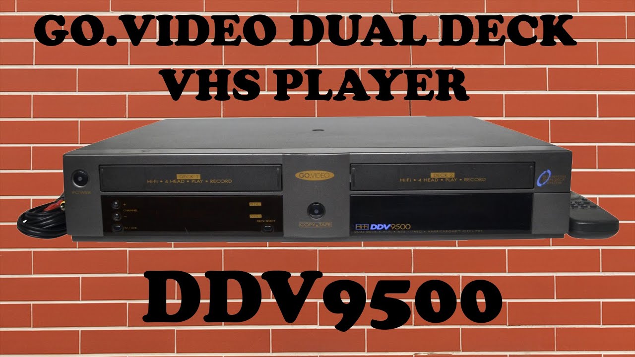 GOVIDEO DDV9500 DUAL DECK VCR PLAYER VHS COPY DUBBING MACHINE