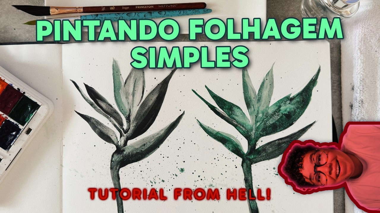 Tutorial Aquarela INICIANTE: folhagens aula extra