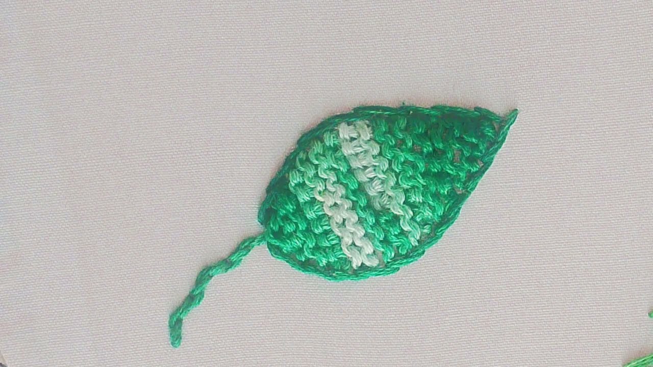 Beautiful & Easy Leaf Hand Embroidery Tutorial 