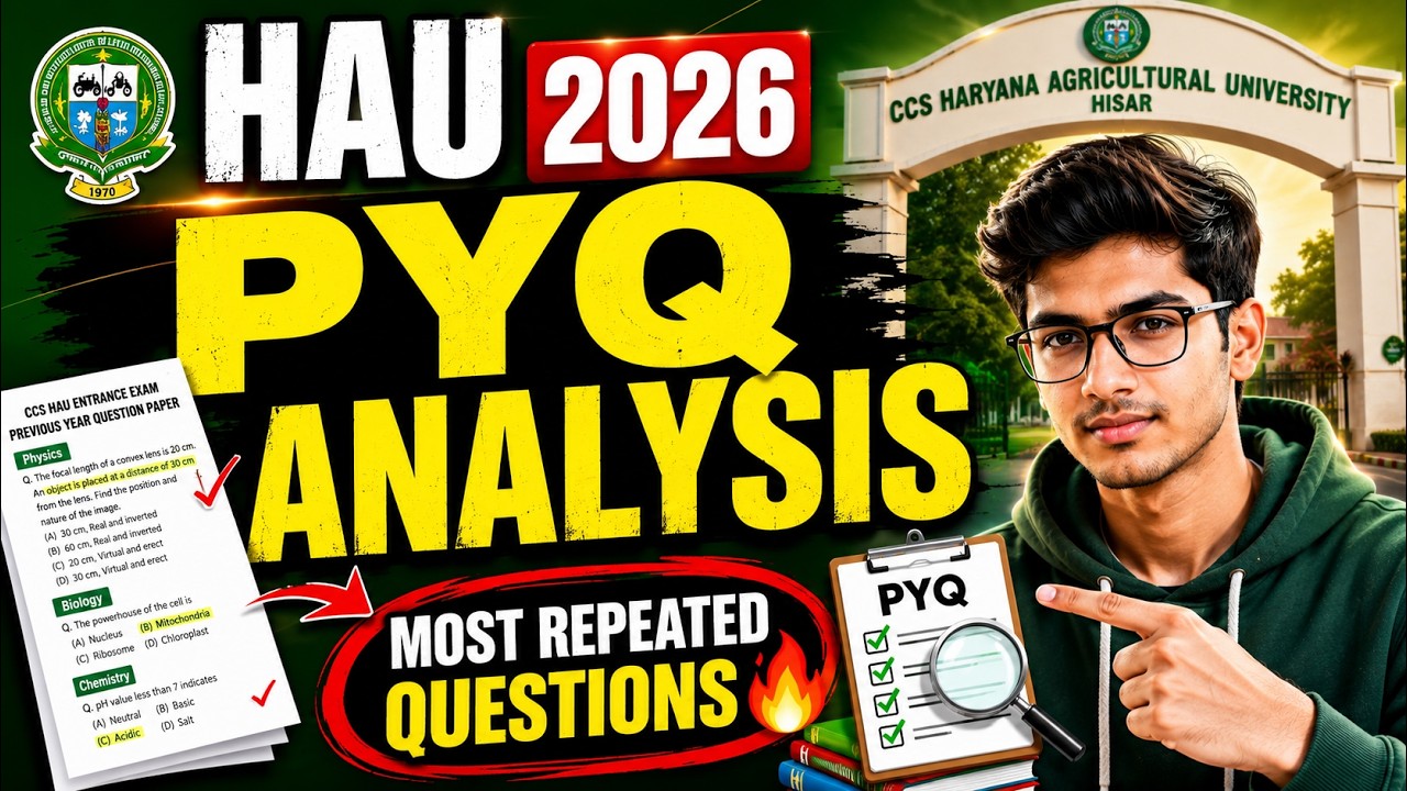 CCS HAU Entrance Exam Preparation 2026 | Best Tips for HAU B Sc Agriculture Exam | 30 Days Strategy