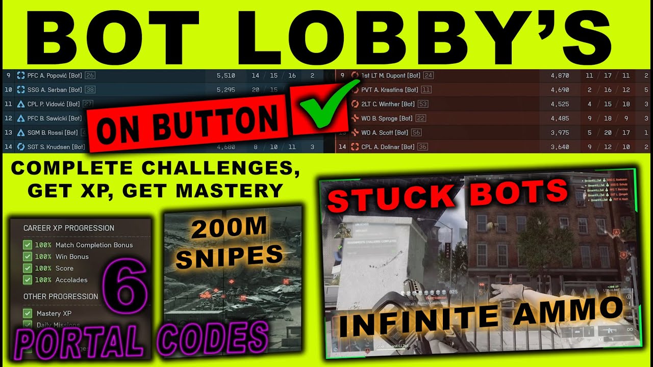 BF6: НОВОЕ ЛОББИ ОПЫТА ПОСЛЕ ПАТЧА! Коды лобби портала BF6, МОДИРОВАННЫЕ возможности портала ПОСЛ...