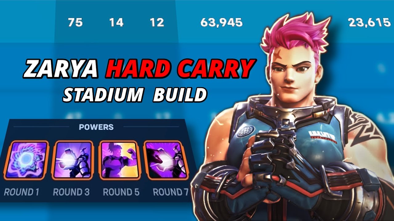 Max Damage Zarya Stadium Build || 94K Earnings, 75 Elims || Overwatch 2