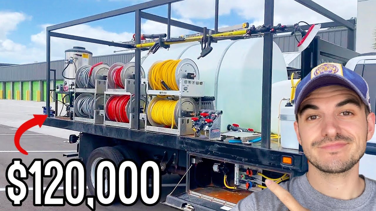 $120,000 Pressure Washing F550 Flatbed Rig Tour