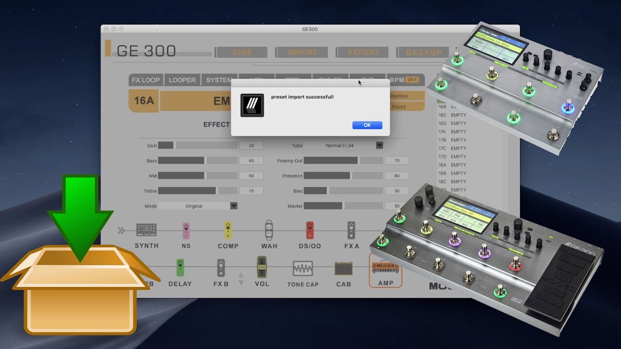 Loading Patches, Profiles & IR in the Mooer GE300 and GE300 lite