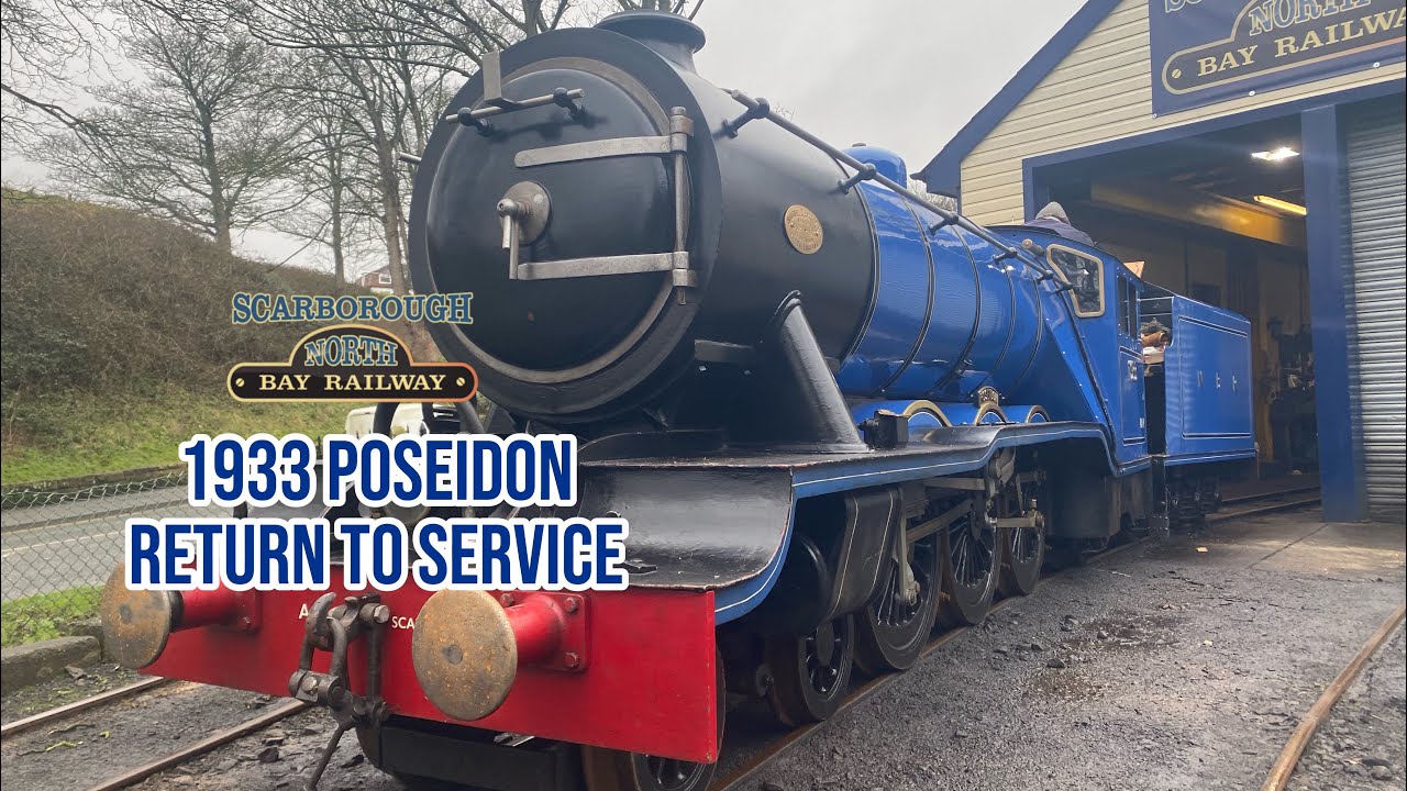 1933 Poseidon Return to Service & Cab Ride - Scarborough North Bay Railway.