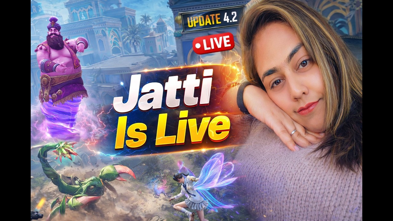 BGMI NEW GENIE UPDATE 4.2 | JaTTi is LIVE WITH FACECAM | #bgmilive #girlgamer #pubgmobile
