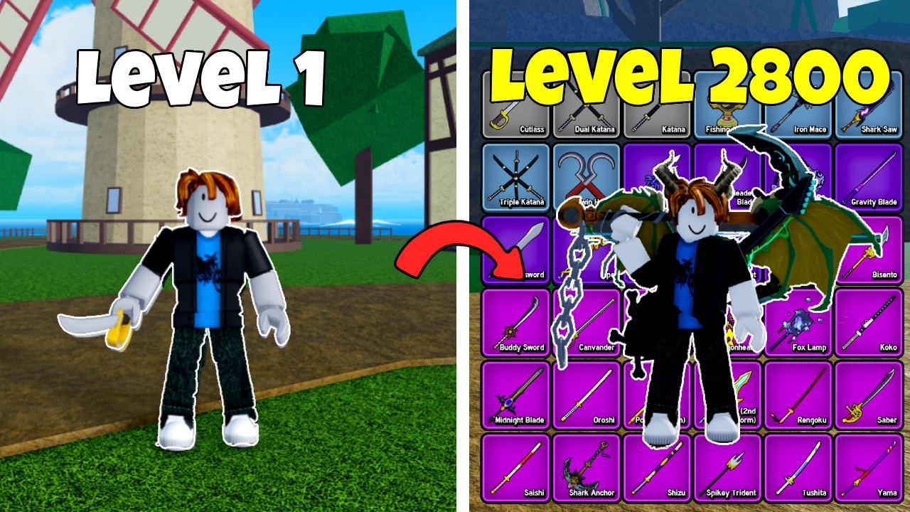 Noob To Max COLLECTING EVERY SWORD In Blox Fruits