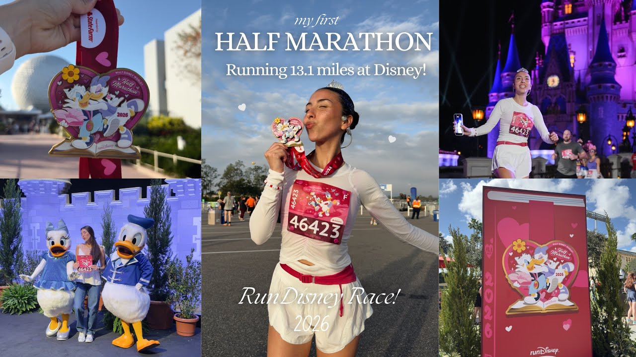 MY FIRST HALF MARATHON ♡ -Walt Disney World Marathon Weekend 2026 (DHS Day, runDisney Expo, new PR!)