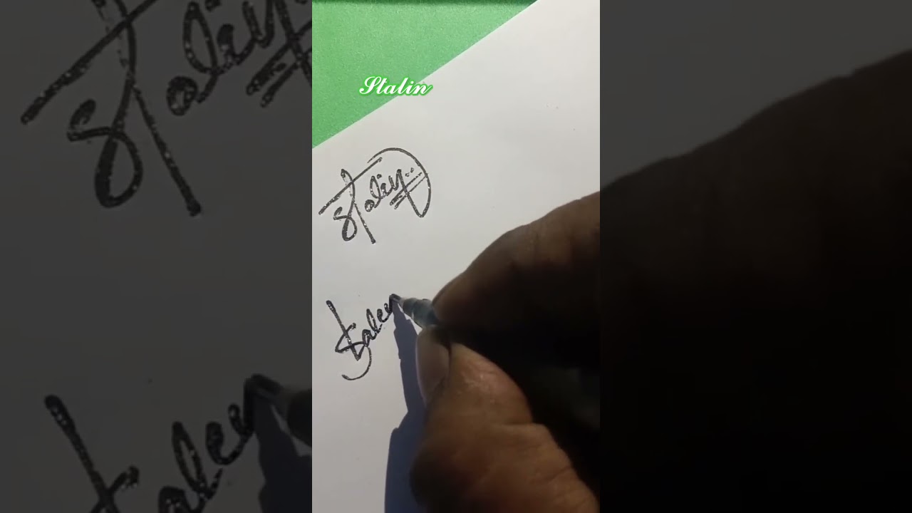 Stalin name signaturestyle #namecalligraphy #calligraphy #shortsfeed ❤️❤️