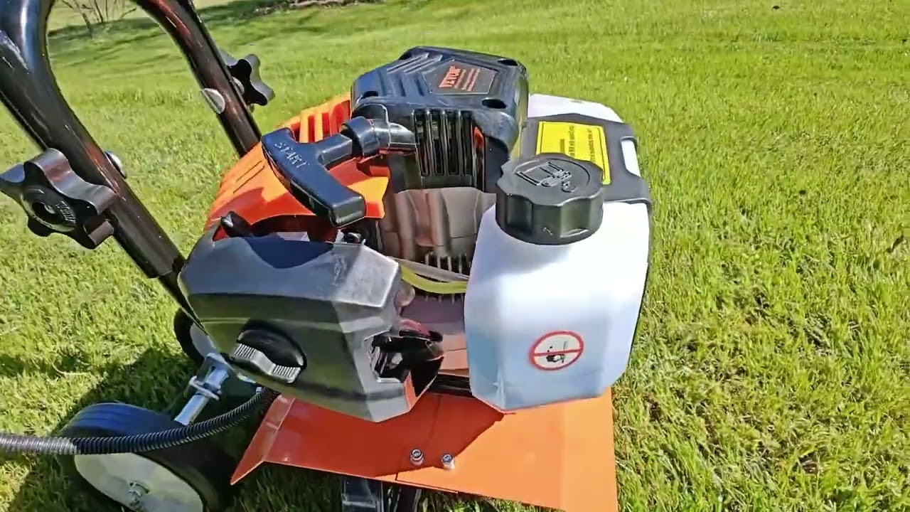Обзор садового культиватора VEVOR Tiller Cultivator с бензиновым двигателем, 43 куб. см, двухтактный