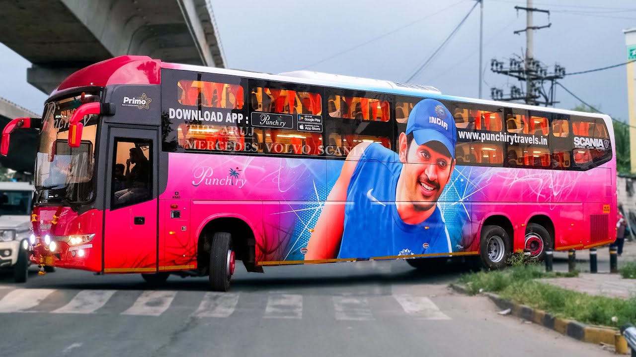 Exclusive | MSD Livery | Newly Converted | Punchiry | 14.5M Scania MultiAxle AC Sleeper | BLR-Kollam