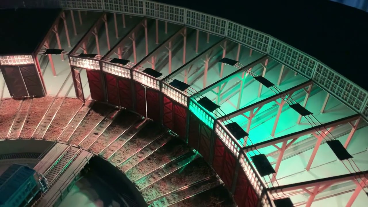 RGB led lighting for a roundhouse