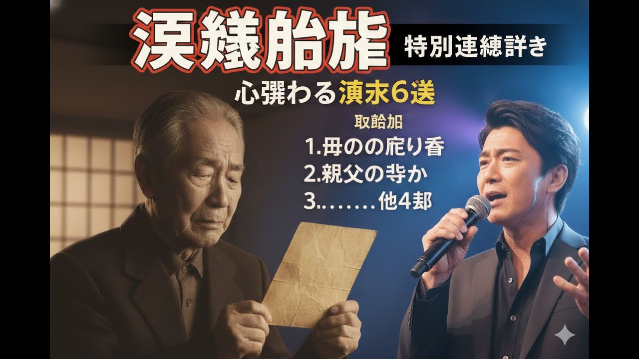 心に染みる演歌 6曲連続聴き｜母・親父・人生・故郷の歌｜人生の歌