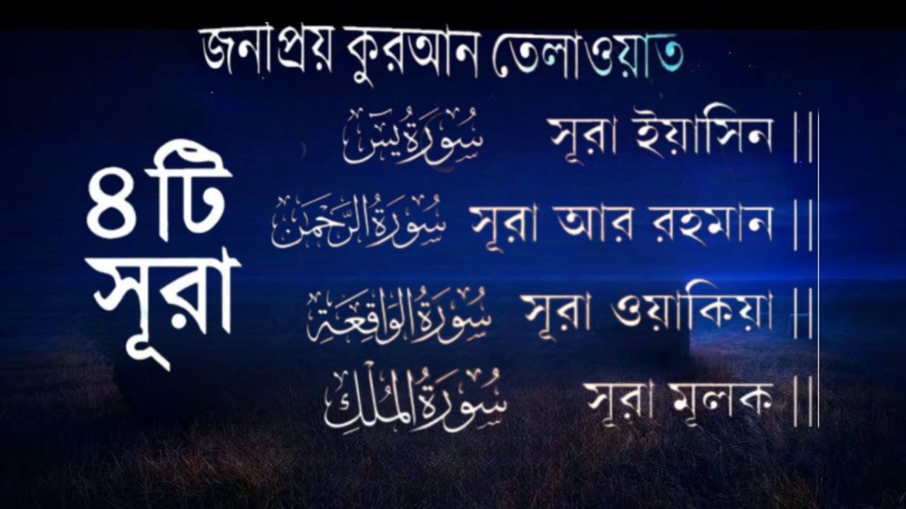 সূরা আর রহমান, সূরা ইয়াসিন, সূরা ওয়াকিয়া, সূরা মুলক  - Best Quran Recitation by Zain Abu Kautsar