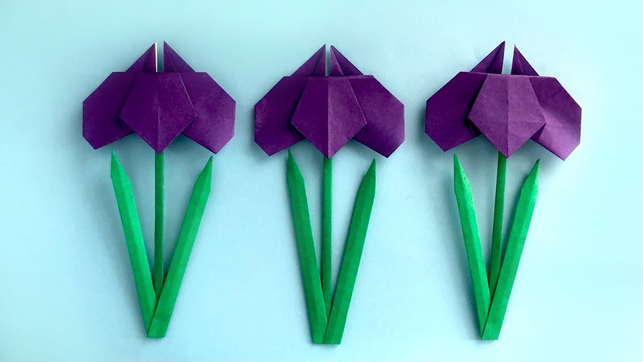 【折り紙】菖蒲の作り方　しょうぶ あやめ 端午の節句 こどもの日