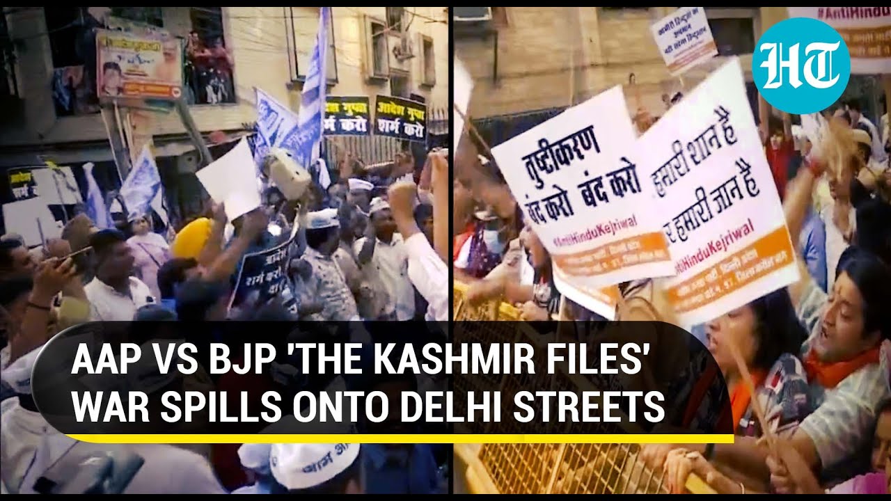 When AAP and BJP workers clashed on Delhi streets over The Kashmir Files