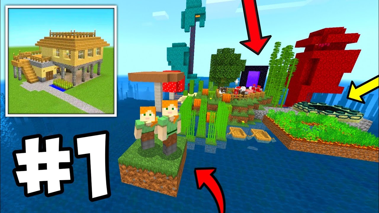 Small Island 🏝️ Build Craft Master Block 3d  Multiplayer Survival Gameplay Walkthrough Episode 1