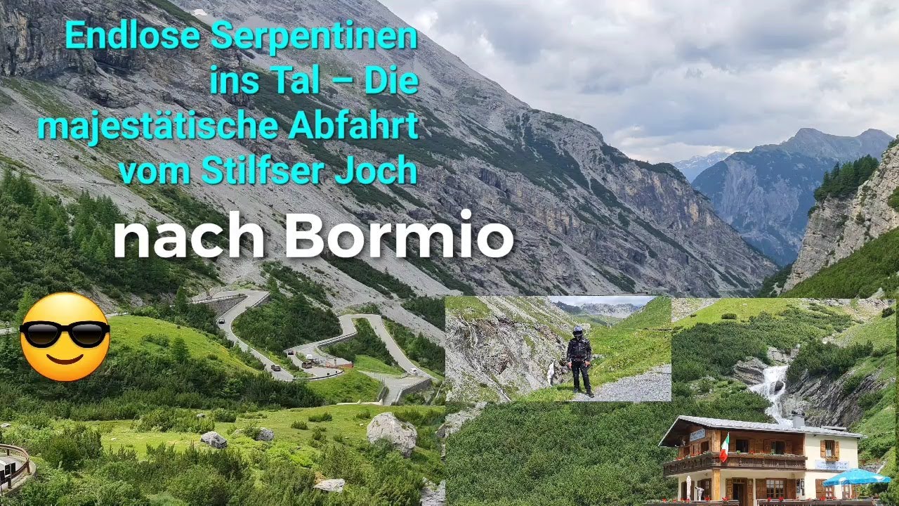 ( Passo dello Stelvio)#stelviopass : Atemberaubende Abfahrt Richtung Bormio mit dem Piaggio MP3 530
