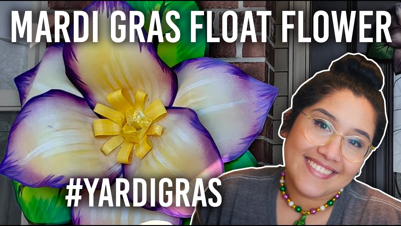 My Attempt at Making Float Flowers for Mardi Gras! #YardiGras