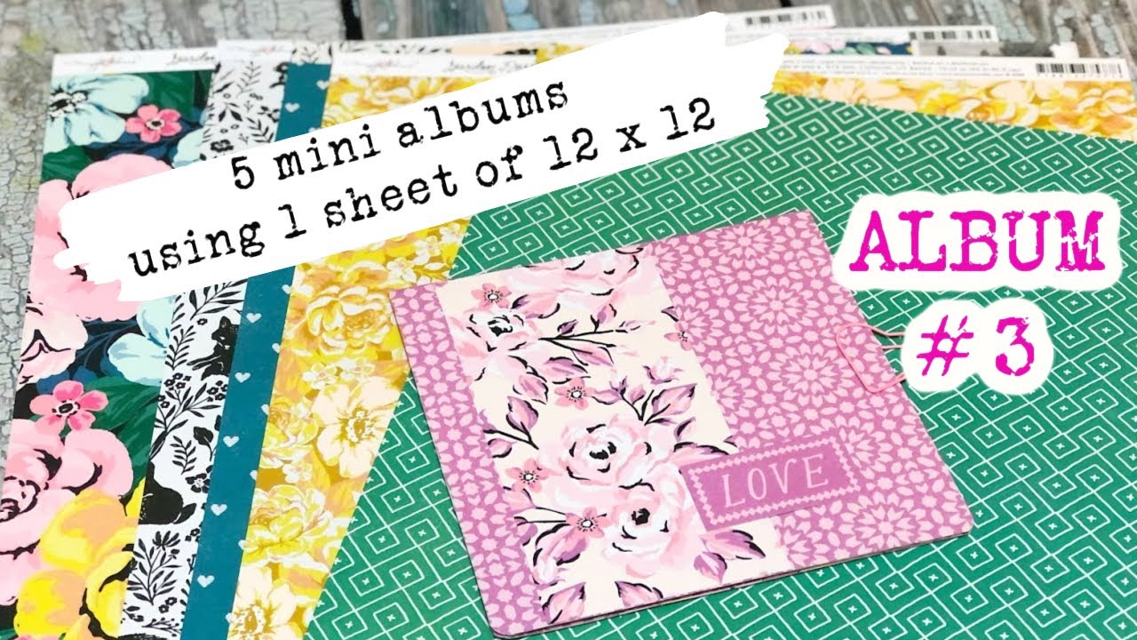 Mini Album using 1 sheet of 12x12| #3 Flip Album 🌸💛