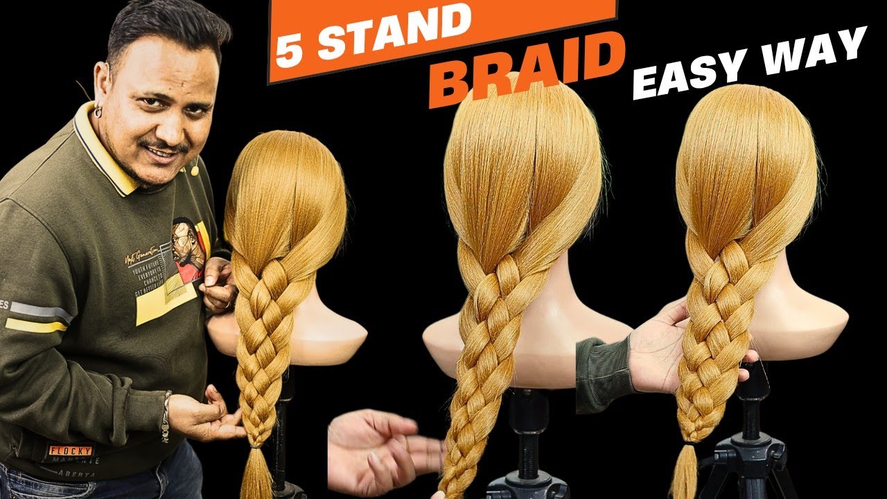 how to make 5 stand braid hairstyle / 5 stand braid hairstyle/ braid hairstyle