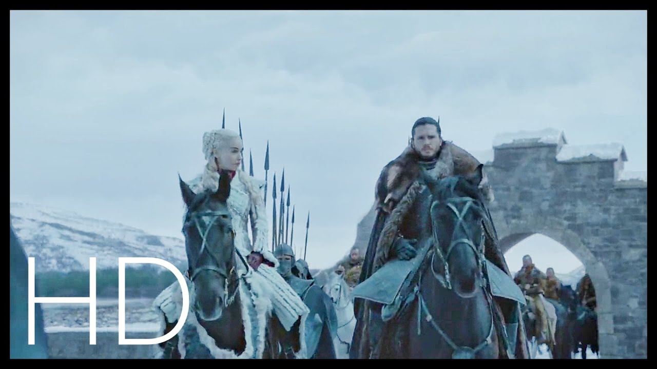 Jon and Daenerys arrive at Winterfell | Game of Thrones Season 8 Episode 1 | HD