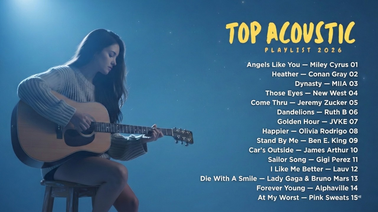 Soft Acoustic Playlist 2026 💗🎧| Top Spotifiy Love Song | Billie Eilish, Pink Sweat$, Adele
