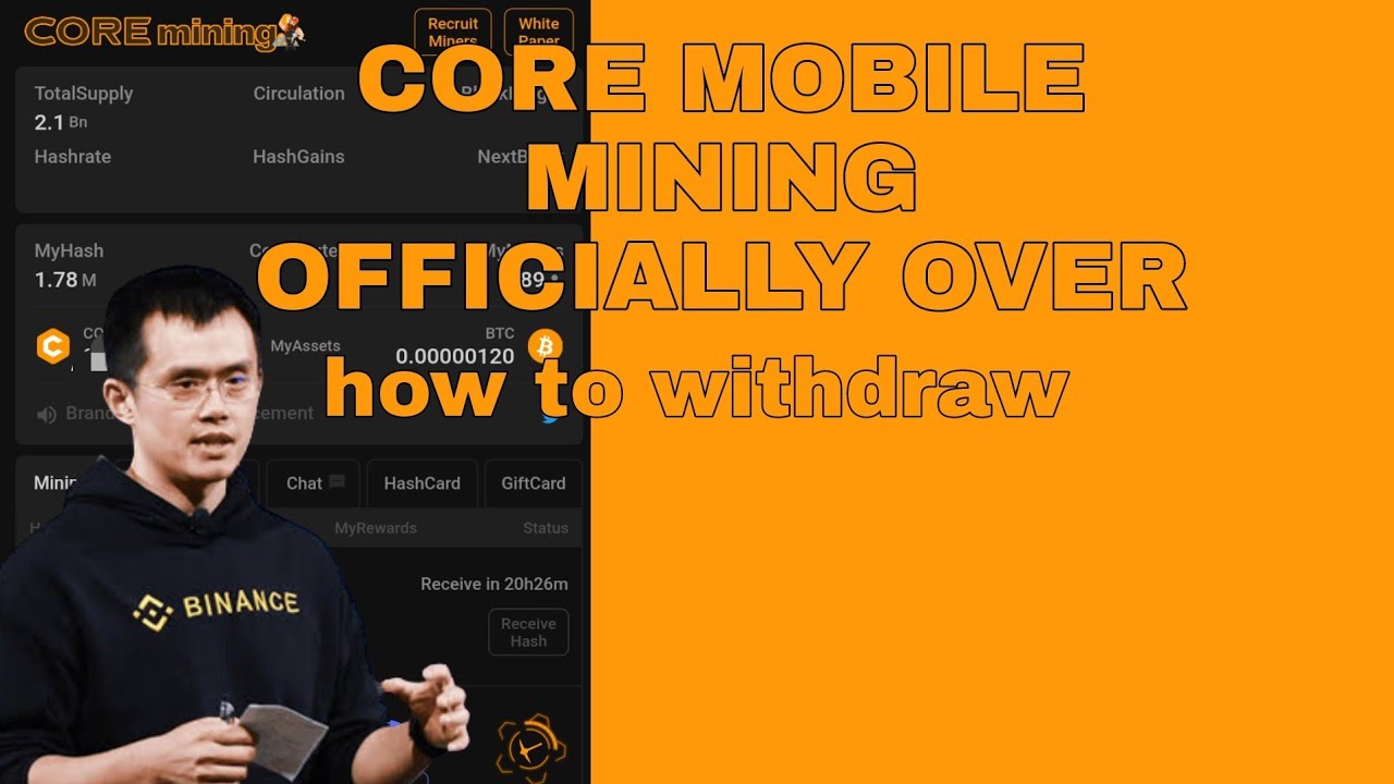 CORE MOBILE MINING ENDED AND HOW TO WITHDRAW