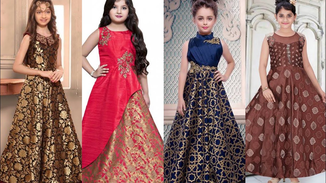 Jamawar Banarsi Brocade baby girls/Most Trending designer dresses party wear, wedding,Eid special😍