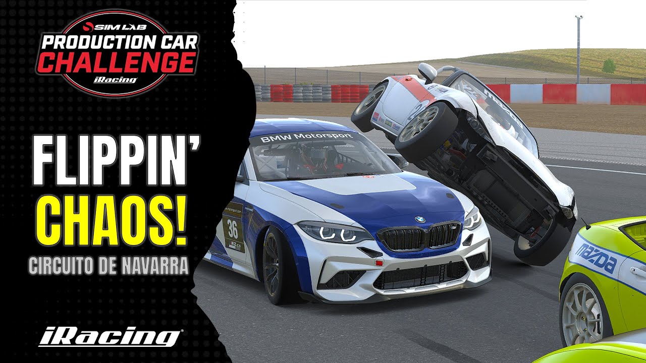 Flippin’ Chaos! 7-Car Carnage at Navarra | iRacing Production Car Challenge