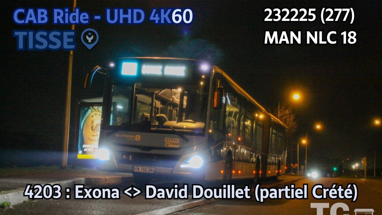 [4K60] Cab ride en MAN New Lion's City - Ligne 4203 TISSE.