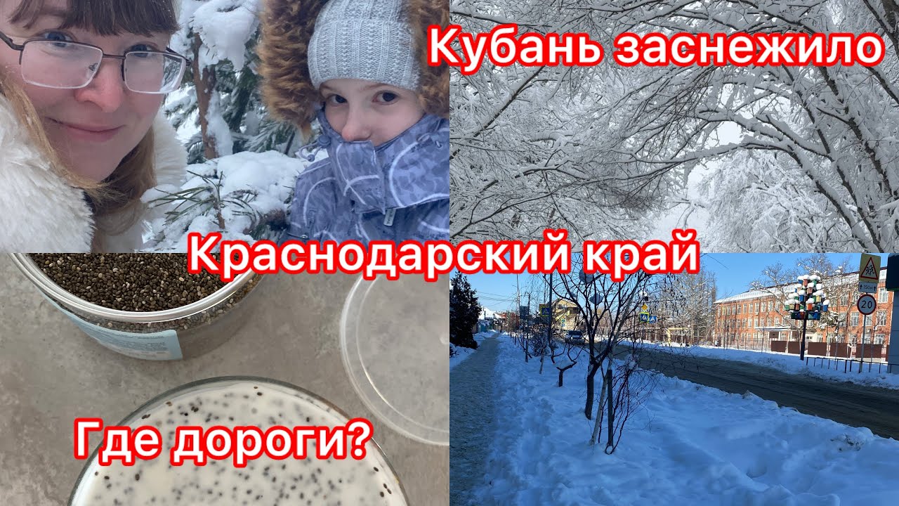 Переезд на юг. Крещенские морозы на Кубани. Снегопад на юге. Дорог нет. 