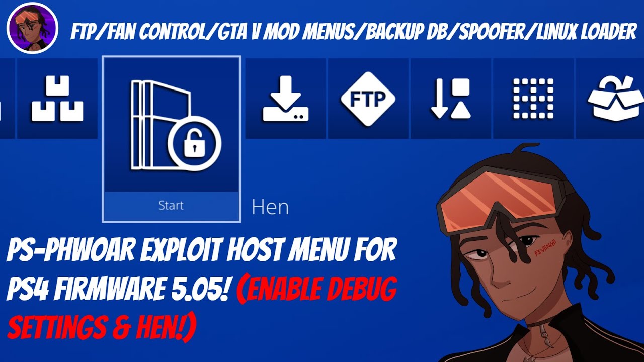 PS-Phwoar: эксплойт-меню хоста для прошивки PS4 5.05! | FTP, мод-меню, Linux, управление вентилятором, спуфер