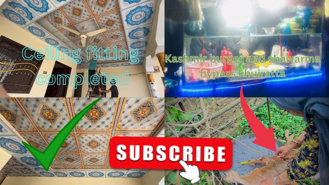 Aj k din ki humari routine || ceiling fitting || Ate shawarma at 12 midnight || Mirch paneeri 